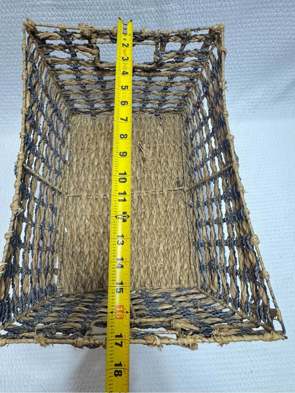 Unbranded Woven Straw Tote Bag in Natural & Black